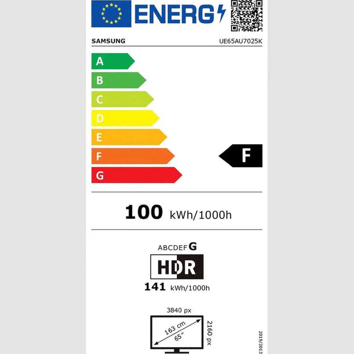 SAMSUNG UE65AU7025 - 65 inch - 4K UHD