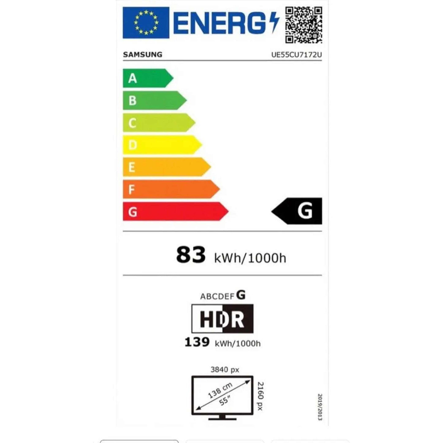 SAMSUNG UE55CU7192 - 55 inch - 4K UHD