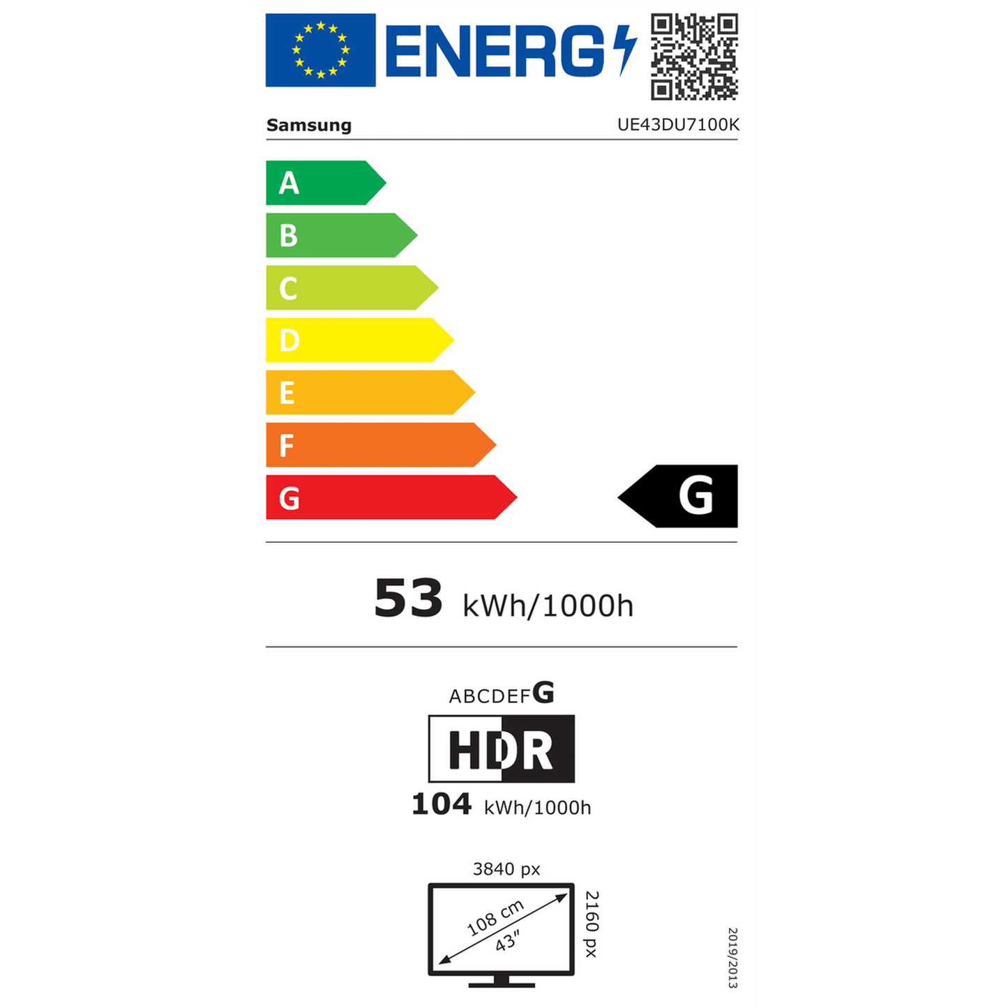 SAMSUNG UE43DU7100
