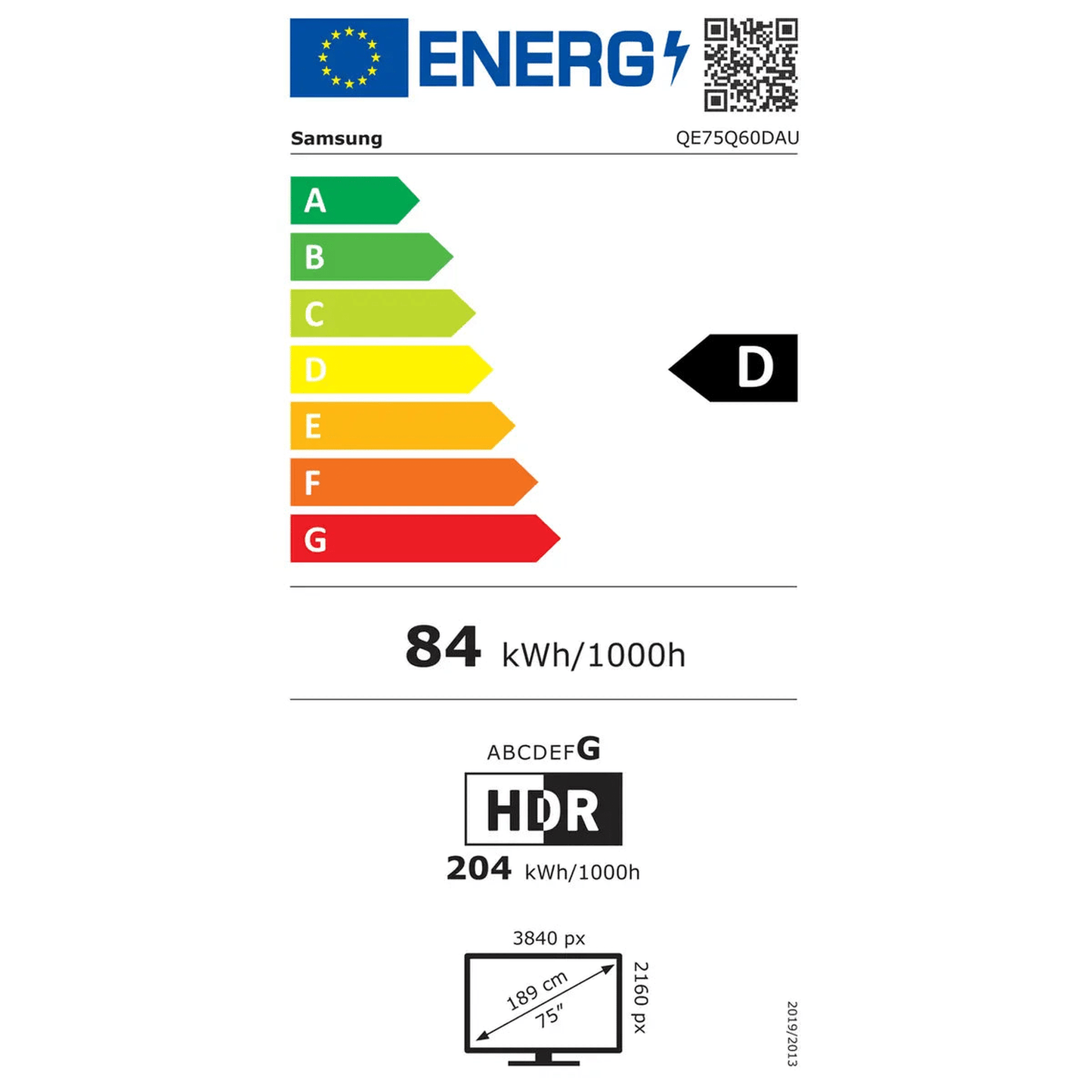 Samsung QE75Q60D - 75 inch - 4K UHD