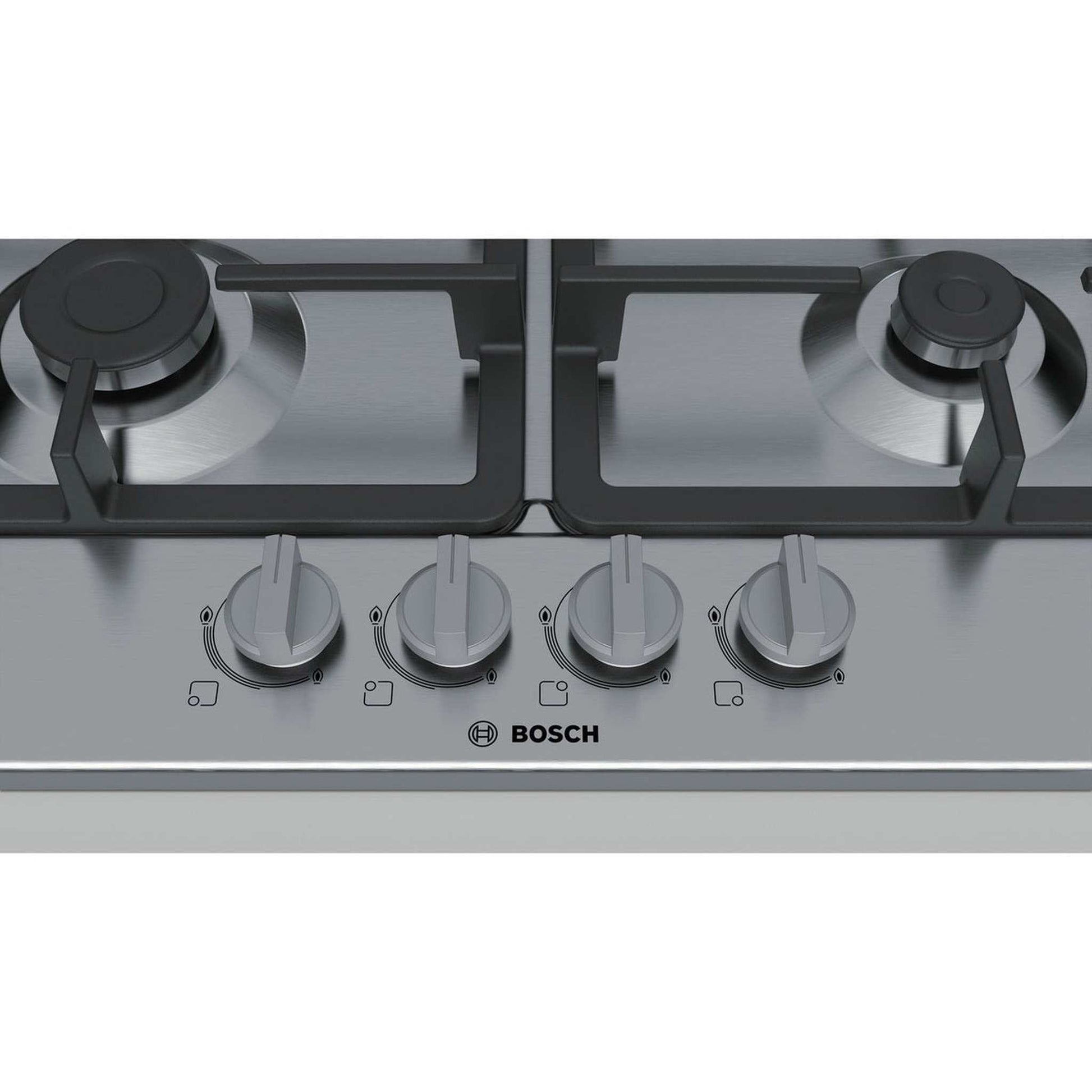 Bosch PGH6B5B90 – Kookplaat – Inbouw gaskookplaat van roestvrij staal met draaiknoppen