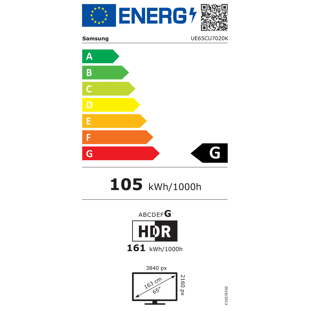 SAMSUNG UE65CU7020K