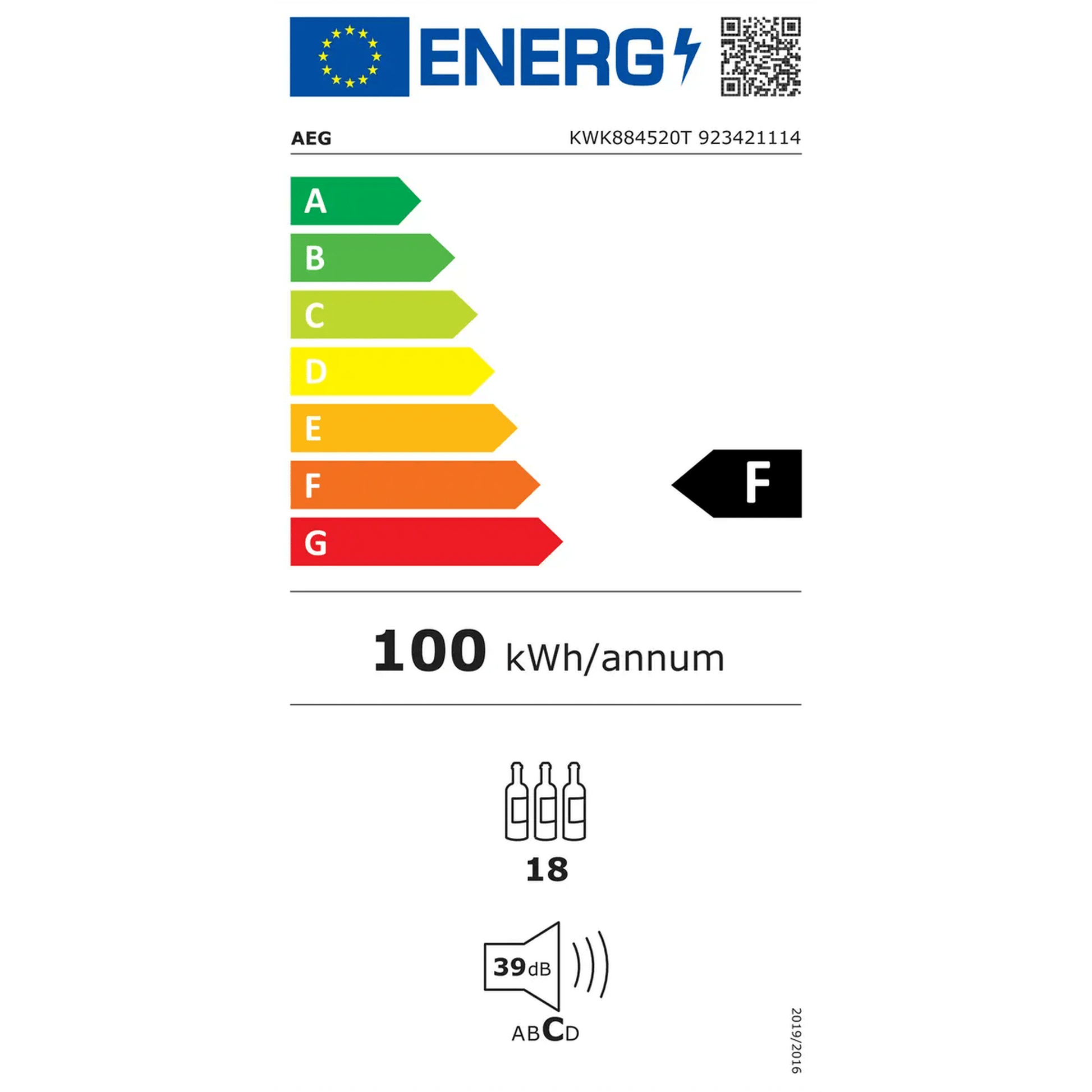 AEG KWK884520T - Wijnkoeling - Capaciteit: 18 flessen