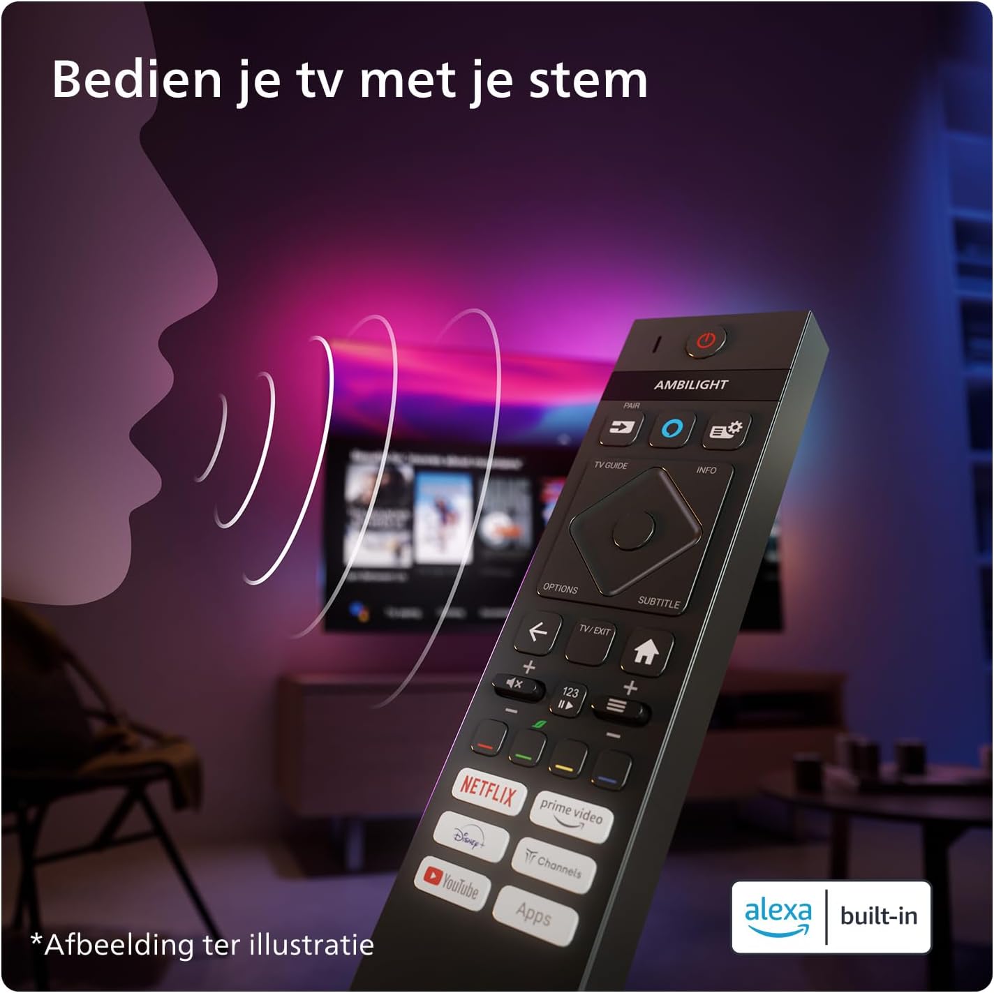 Philips 43PUS8109/12 – 43 inch 4K UHD LED TV – Ambilight – Smart – HDR – Zwart – Energieklasse G - Art Electronics