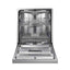 Samsung DW60M6050SS - Inbouw vaatwasser - Half geïntegreerd