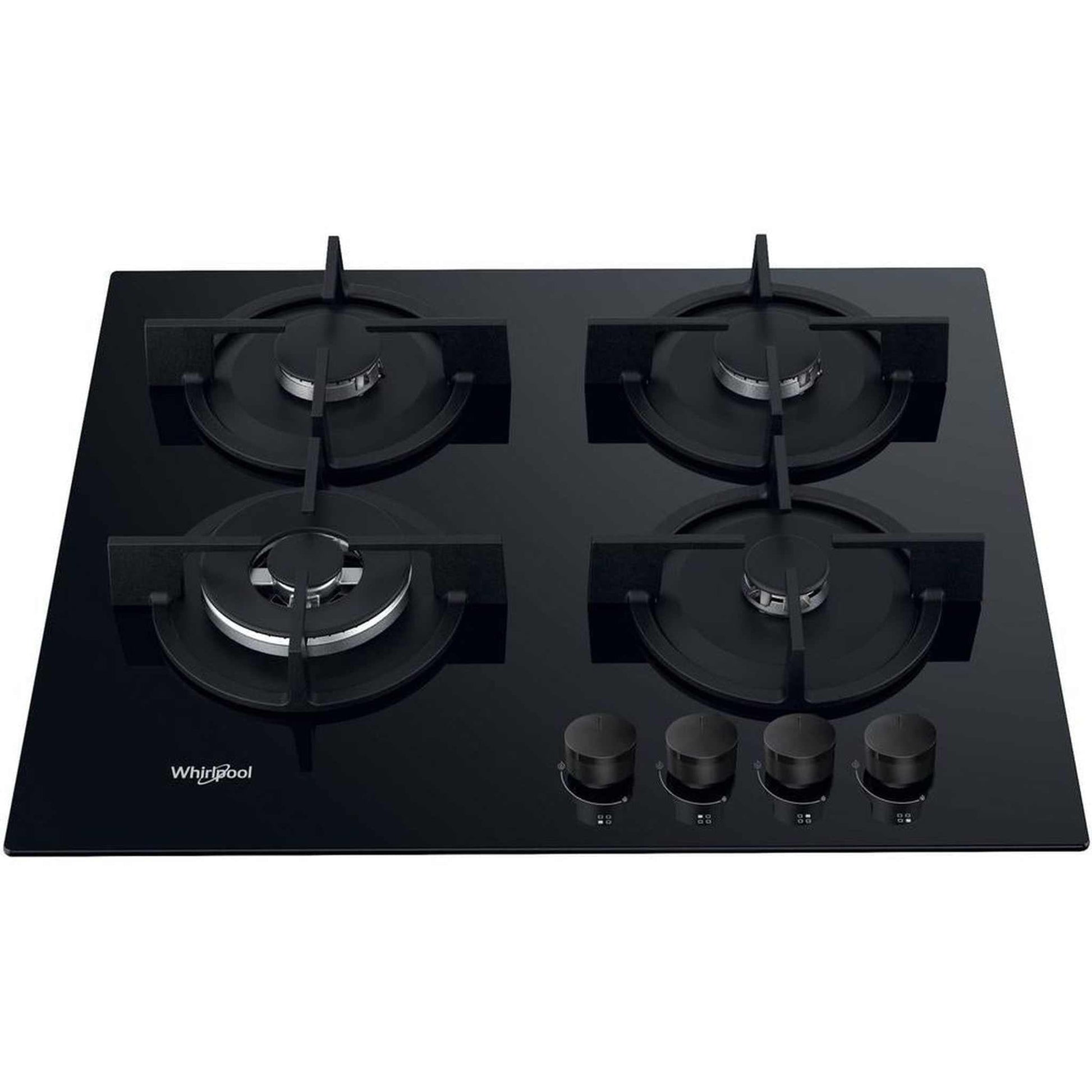 Whirlpool AKT625NB1 – Inbouw Gas Kookplaat – Stijlvol zwart design met vier kookzones
