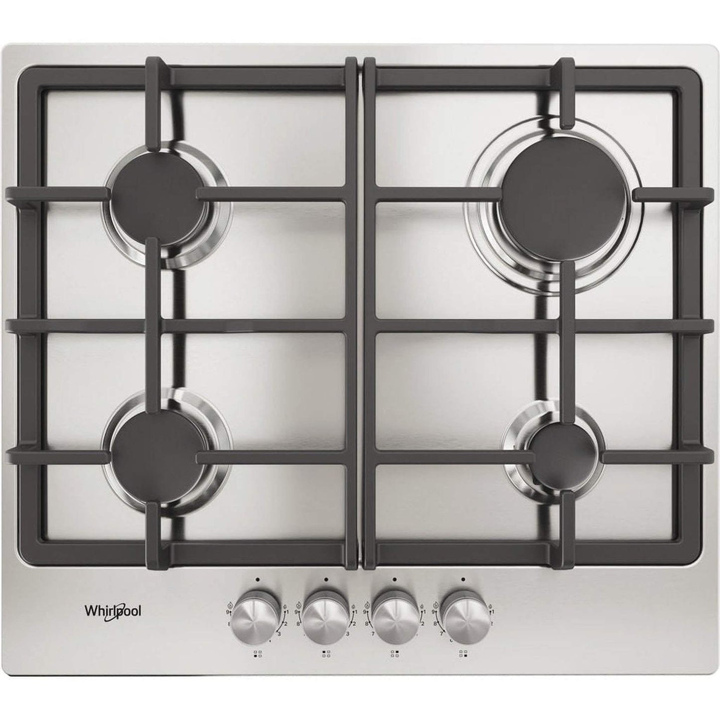 Whirlpool TGML660IX – Gas Kookplaat – Inbouw – Elegante RVS afwerking, krachtige prestaties