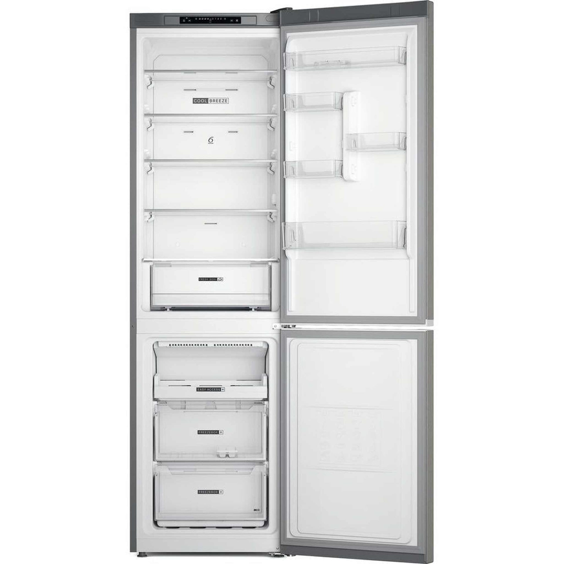 Whirlpool W7X93AOX1 – Koelkast – Vrijstaand – Stijlvol RVS, No Frost en energiezuinig met 34dB geluidsniveau